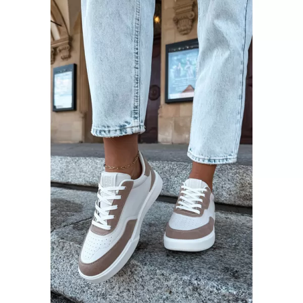  Adidași de damă BIG STAR SHOES UU274275 ALB/BEJ 