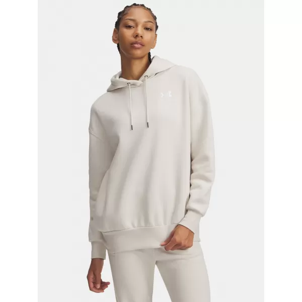  Hanorac de dama UNDER ARMOUR ICON FLEECE OS HOODIE 1379495-111 ALB 