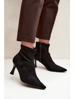 Botine de dama BOTO 7107 NEGRU MAT