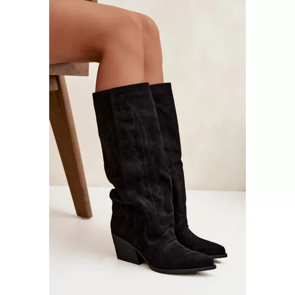  Cizme de cowboy de damă BOTO LQ-160 NEGRU 