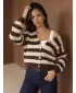 Pulover de dama DSTREET MY2611 BEJ/MARO