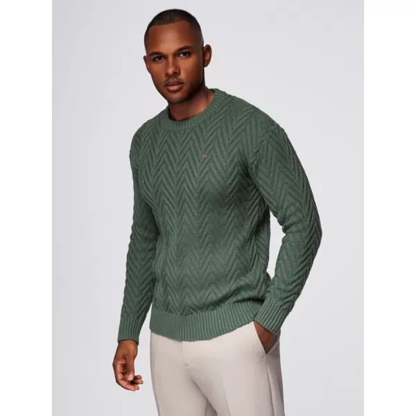  Pulover pentru bărbați OMBRE OM-SWSW-0190 VERDE STINS 