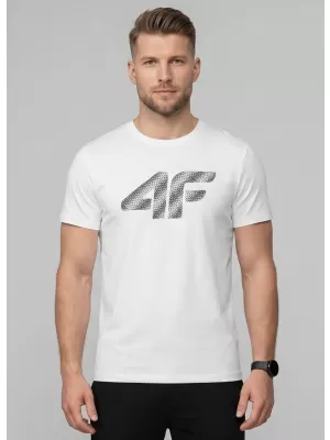 Tricou pentru bărbați 4F WMM00TTSHM3342 ALB