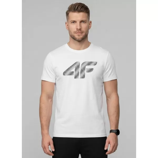  Tricou pentru bărbați 4F WMM00TTSHM3342 ALB 