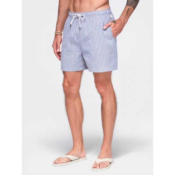  Pantaloni scurți pentru bărbați OMBRE OM-SRSS-0214 ALBASTRU STINS 
