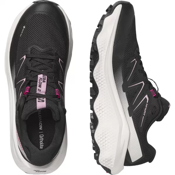  Pantofi de dama SALOMON ULTRA FLOW 2 GORE-TEX L49299500 NEGRU/ROZ ZORI/GHEATA DE VANILIE 