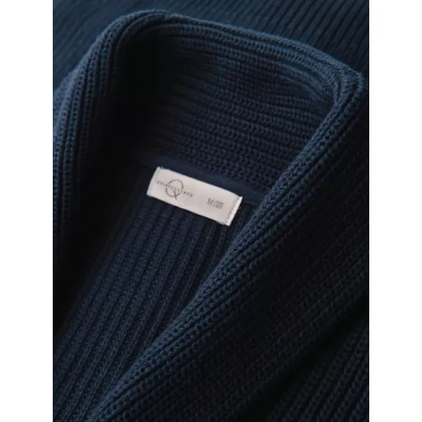  Cardigan pentru bărbați OMBRE OM-SWCD-0200 ALBASTRU MARIN 