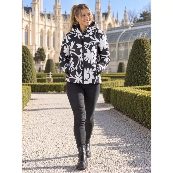  Geaca de iarna dama ALTISPORT IRITA NEGRU/ALB 