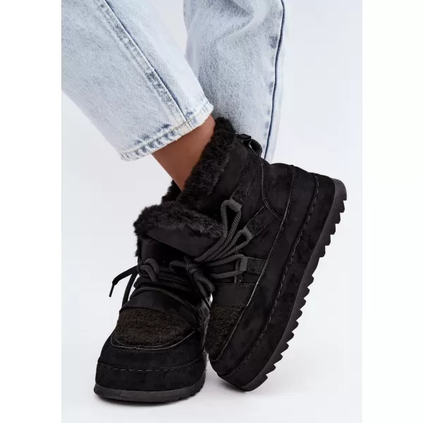  Oameni de zăpadă pentru femei BOTO 9077 NEGRU 