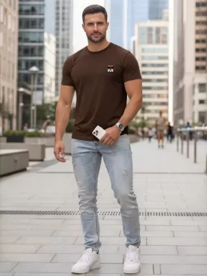 Tricou pentru bărbați DSTREET NX0125R-CH MARO