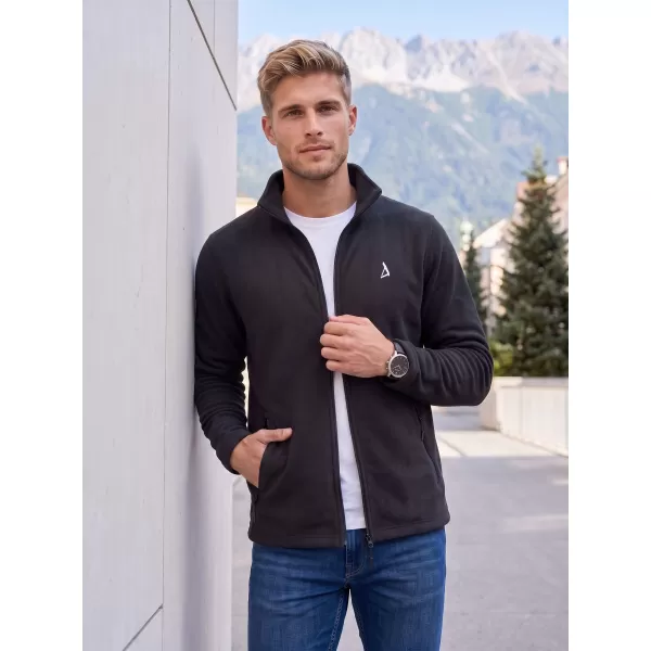  Hanorac pentru bărbați din fleece ALTISPORT ALM002852 NEGRU ȘI ARGINTIU 