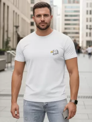 Tricou pentru bărbați DSTREET NX0148R-WH ALB