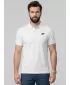 Tricou pentru bărbați cu guler 4F WMM00TPTSM0771 ALB