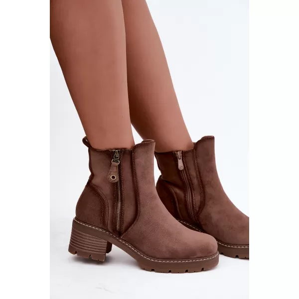  Botine de dama S.BARSKI HY62-8101 CAFEA 