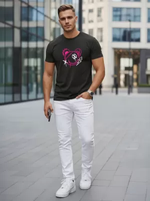 Tricou pentru bărbați DSTREET NX0136R-BK NEGRU