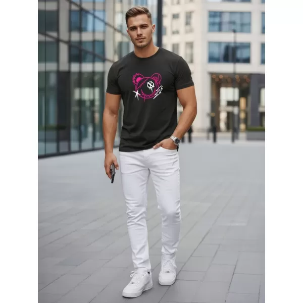  Tricou pentru bărbați DSTREET NX0136R-BK NEGRU 