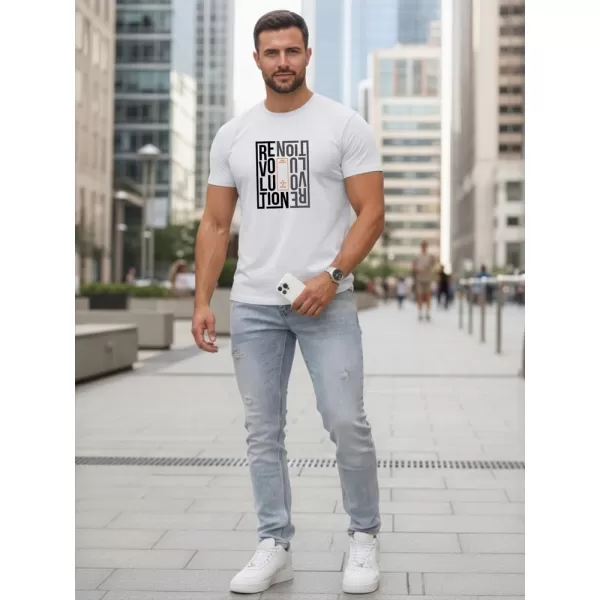  Tricou pentru bărbați DSTREET NX0143R-WH ALB 