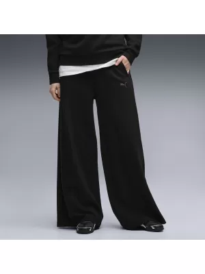 Pantaloni de trening pentru femei PUMA CLASS RELAXED WIDE LEG PANTS 69401301 PUMA NEGRU
