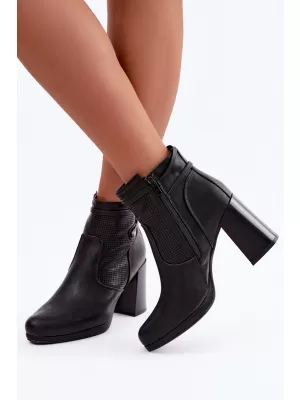 Botine de dama BOTO FAF125B-2 NEGRU