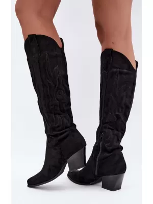 Cizme de dama BOTO 9697A-1 NEGRU