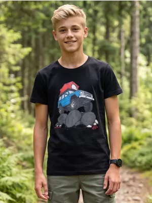Tricou pentru copii ALPINE PRO ECOMO 4 VARIANTA NEAGRA PC