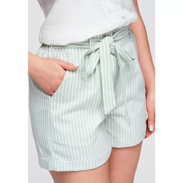  Pantaloni scurți de damă OMBRE OW-ST-E0005 VERDE DESCHIS 
