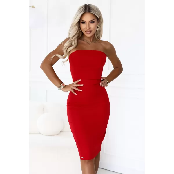 Rochie NUMOCO 642-4 ROȘU INTENS 