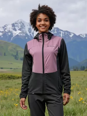 Hanorac sport ultraușor de damă ALPINE PRO ZOLLA GRI ÎNCHIS ADEVĂRAT
