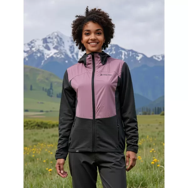  Hanorac sport ultraușor de damă ALPINE PRO ZOLLA GRI ÎNCHIS ADEVĂRAT 
