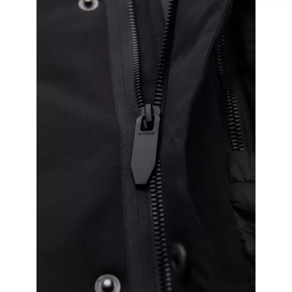  Geaca de iarna pentru barbati OMBRE OM-JALJ-0263 NEGRU 