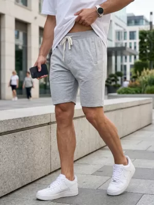 Pantaloni scurți pentru bărbați DSTREET SX2621 GRI DESCHIS