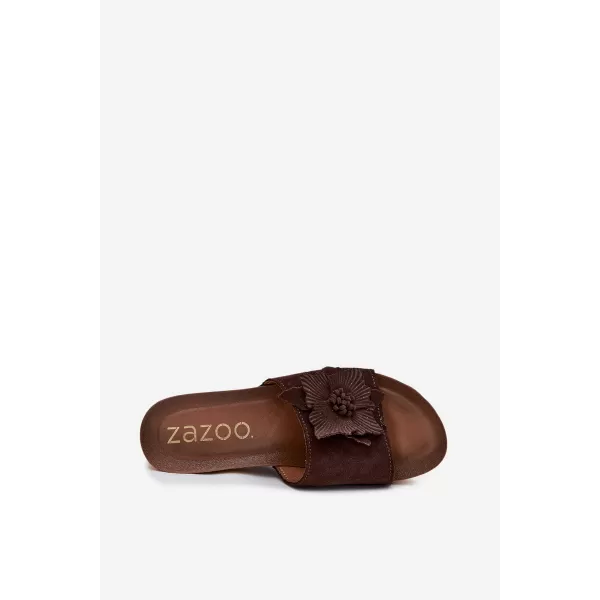  Papuci de damă ZAZOO 40312 CIOCOLATĂ 