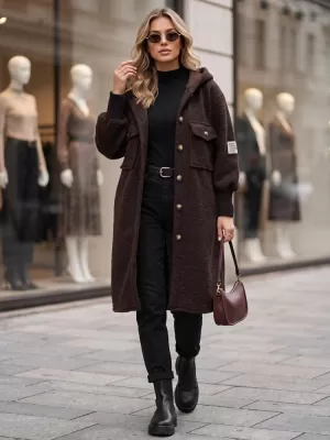 Palton de damă DSTREET NY0797 MARO