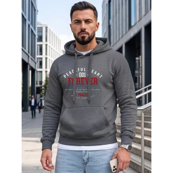  Hanorac pentru bărbați DSTREET NX5150BX-05-09 GRI ÎNCHIS 