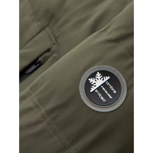  Parka pentru bărbați OMBRE OM-JALJ-0310 MĂSLINE ÎNCHISE 
