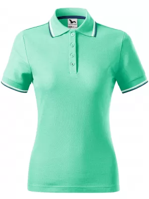 Tricou de damă cu guler MALFINI FOCUS 233 MENTĂ