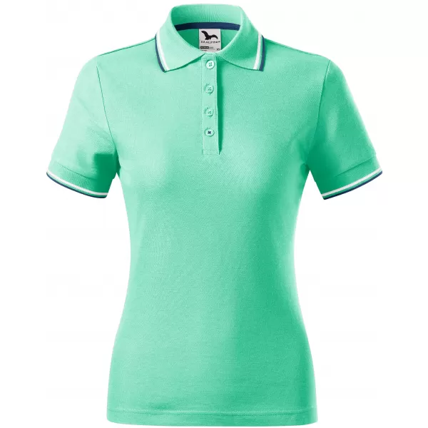  Tricou de damă cu guler MALFINI FOCUS 233 MENTĂ 