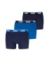 Boxeri pentru bărbați PUMA MEN BOXERS 3P 94713006 COMBINAȚIE ALBASTRĂ