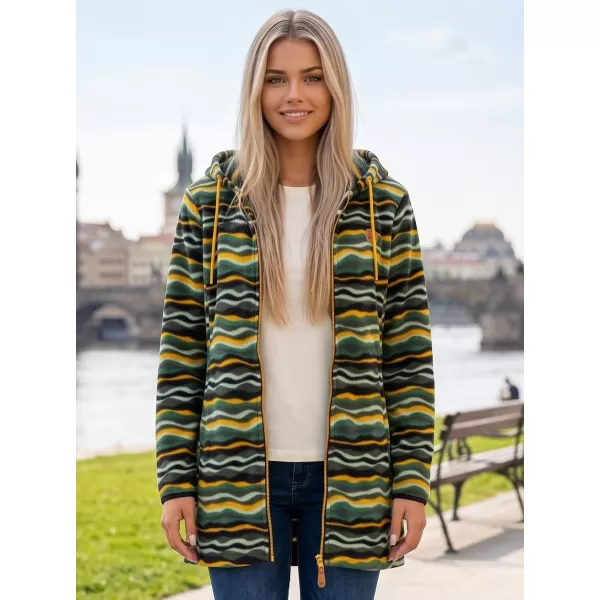  Hanorac de damă din fleece ALTISPORT ILANI KAKI 