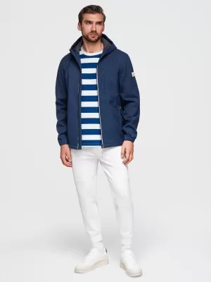 Jachetă softshell pentru bărbați OMBRE OM-JANP-0292 ALBASTRU MARIN
