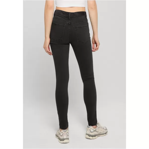  Pantaloni de dama URBAN CLASSICS TB8370 NEGRU SPALAT 