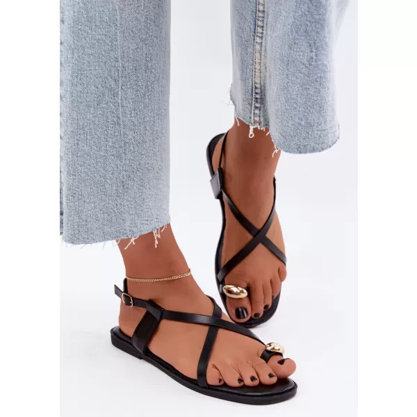  Sandale de dama BOTO BJ722 NEGRU 