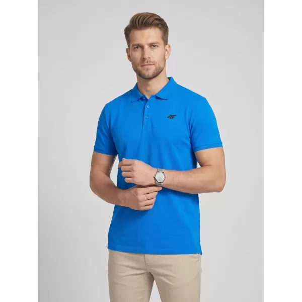  Tricou pentru bărbați cu guler 4F WMM00TPTSM0770 ALBASTRU 