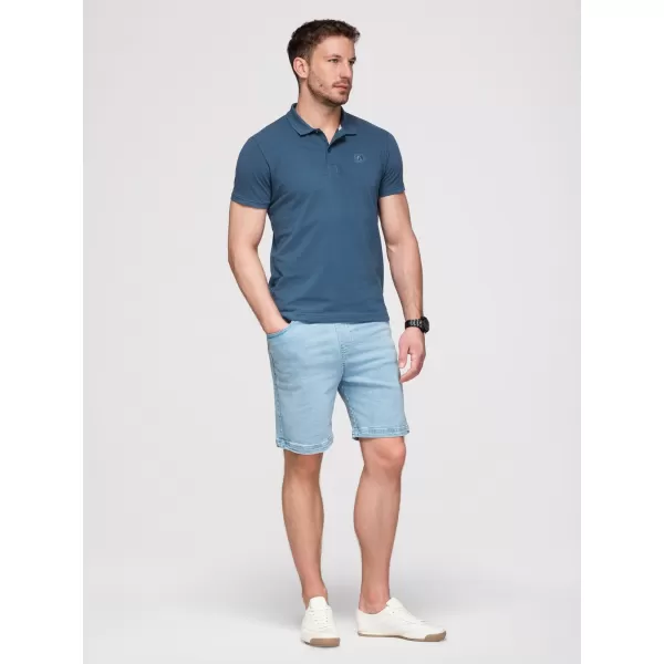  Tricou pentru bărbați cu guler OMBRE OM-POBS-0171 ALB/MARO/ALBASTRU ÎNCHIS 