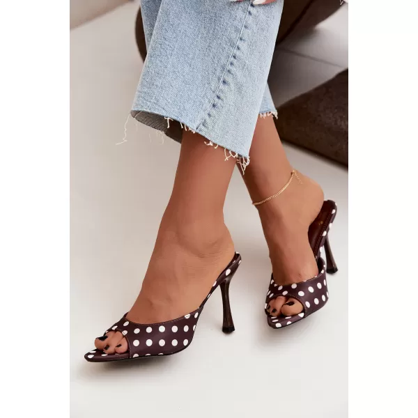  Papuci de damă BOTO SQC-295 BROWN MARO 