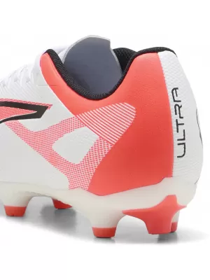 Cizme de fotbal PUMA ULTRA 5 PLAY FG/AG 108169-01 ALB/NEGRU/ROȘU STRĂLUCITOR