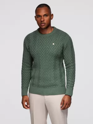 Pulover pentru bărbați OMBRE OM-SWSW-0190 VERDE STINS
