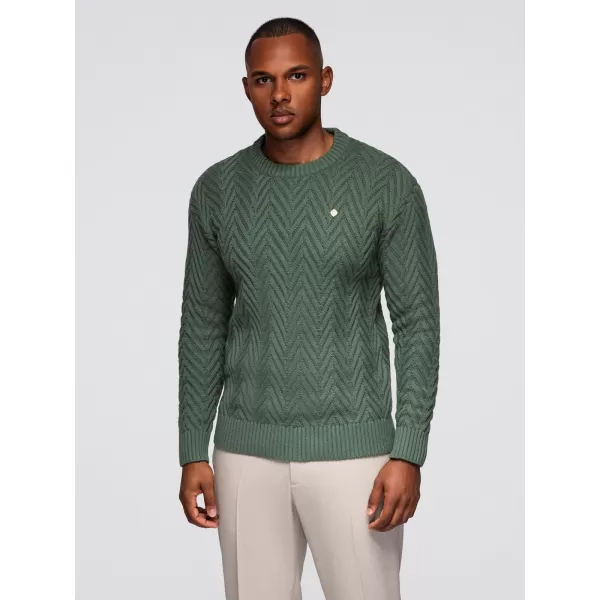  Pulover pentru bărbați OMBRE OM-SWSW-0190 VERDE STINS 