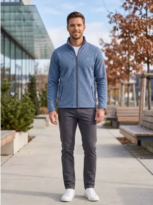 Hanorac pentru bărbați din fleece ALTISPORT ALM002852 EVIDENȚIERI DE DENIM ÎNCHIS LA CULOARE