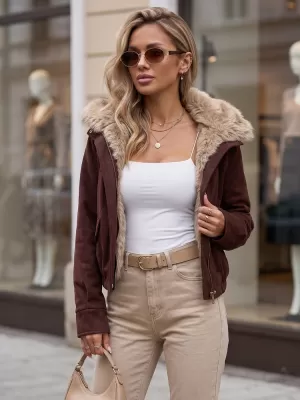 Geaca de dama DSTREET TY5699 BURGUNDIA